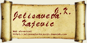 Jelisaveta Kajević vizit kartica